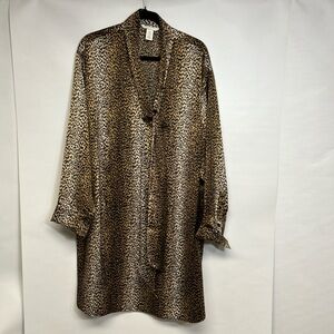 H&M Animal Print Satin Robe